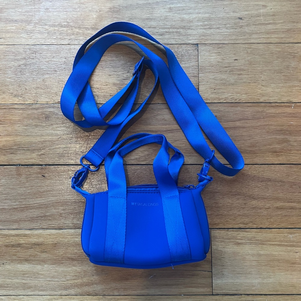 Cobalt Blue mini crossbody duffle bag